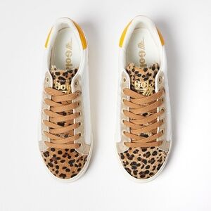Gola Orchid II Sahara Leopard Print Gold Trainers 10